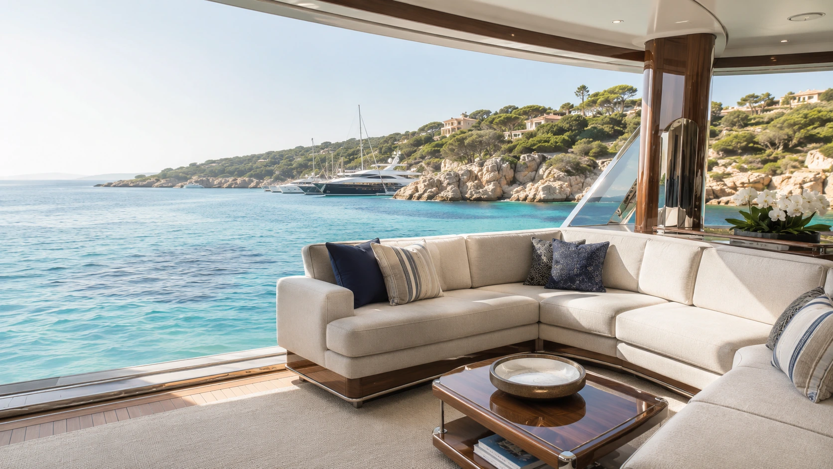 Premium yacht interior textile care in Sardinia